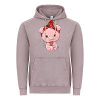 Vintage Zinc cute pig Vintage Hoodie - texasbilliewilder