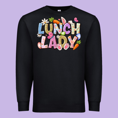 Lunch Lady Easter Premium Sweatshirt Designed By Cowhidedigitalart