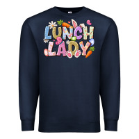 Navy lunch lady easter Premium Sweatshirt - CowhideDigitalArt