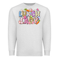 Oatmeal Heather lunch lady easter Premium Sweatshirt - CowhideDigitalArt