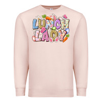 Pale Pink lunch lady easter Premium Sweatshirt - CowhideDigitalArt