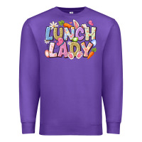 Purple lunch lady easter Premium Sweatshirt - CowhideDigitalArt