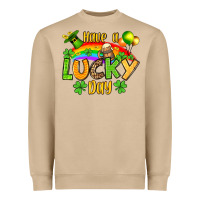 Mushroom St. Patrick's Have a lucky day Heavyweight Sweatshirt - OliviaCreatesArt
