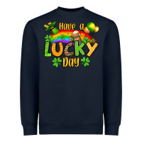 Navy St. Patrick's Have a lucky day Heavyweight Sweatshirt - OliviaCreatesArt