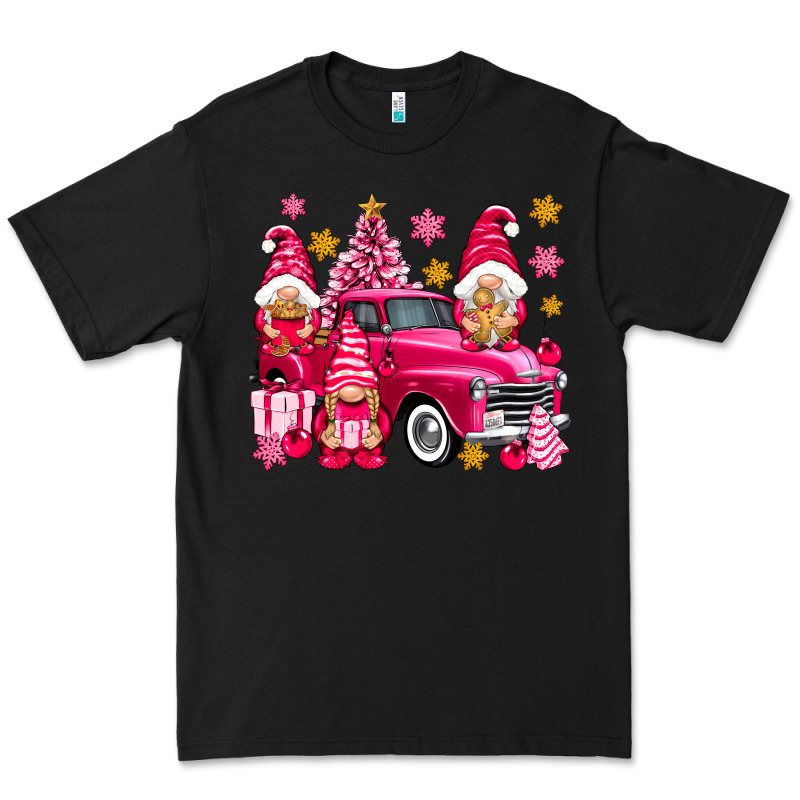 Pink Christmas Gnomes Truck Premium Tee by NancyCooperArtShop | Teevron