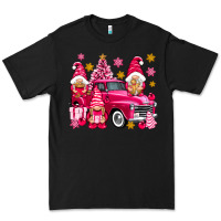 Black Pink christmas gnomes truck Premium Tee - NancyCooperArtShop