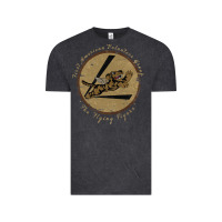 Vintage Black flying tigers squadron wwii leather patch design Vintage Tee - tuanDangUi
