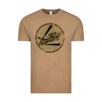 Vintage Coffee flying tigers squadron wwii leather patch design Vintage Tee - tuanDangUi
