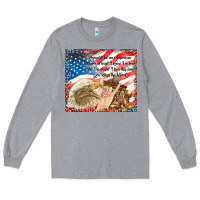 Heather Grey god bless the usa Long Sleeve Tee - TumblerDesignByShophia