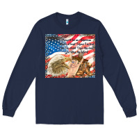 Navy god bless the usa Long Sleeve Tee - TumblerDesignByShophia