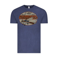 Vintage Denim cessna 182 skylane since 1956 retro vintage airplane design Vintage Tee - tuanDangUi