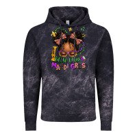Cloud Black little miss mardi gras afro messy bun kid Vintage Hoodie - texasbilliewilder