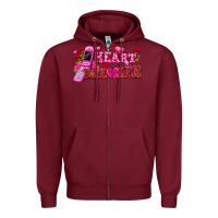 Burgundy heart breaker Zipper Hoodie - FaDigitalArtStudio