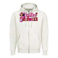 Oatmeal Heather heart breaker Zipper Hoodie - FaDigitalArtStudio