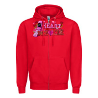 Red heart breaker Zipper Hoodie - FaDigitalArtStudio