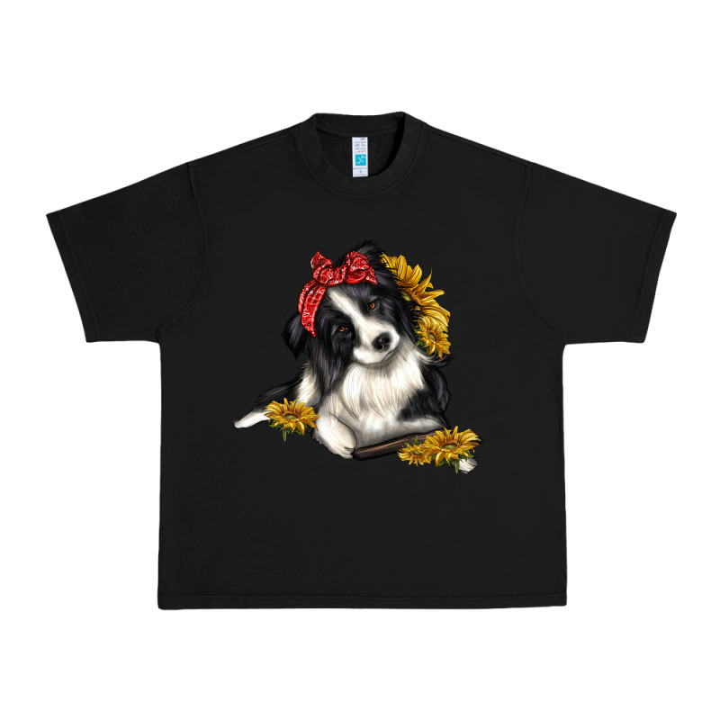 Border Collie With Bandanna Urban Heavy Tee by texasbilliewilder | Teevron