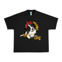 Black border collie with bandanna Urban Heavy Tee - texasbilliewilder