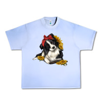 Grape Ice border collie with bandanna Urban Heavy Tee - texasbilliewilder