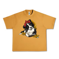 Peanut Butter border collie with bandanna Urban Heavy Tee - texasbilliewilder