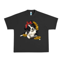 Pigment Black border collie with bandanna Urban Heavy Tee - texasbilliewilder