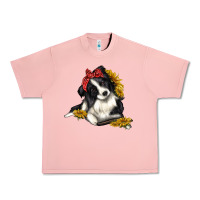 Salmon border collie with bandanna Urban Heavy Tee - texasbilliewilder