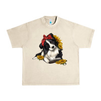 Sandshell border collie with bandanna Urban Heavy Tee - texasbilliewilder