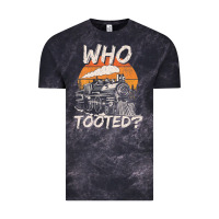 Cloud Black Who Tooted Funny Train Lovers And Railroad Retro Vintage Vintage Tee - tuanDangUi