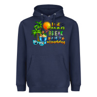 Navy Is It Summer Break Heavyweight Hoodie - CowhideDigitalArt