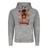 Cloud Rock happy holidays christmas afro messy bun Vintage Hoodie - texasbilliewilder