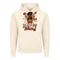 Vintage Artic happy holidays christmas afro messy bun Vintage Hoodie - texasbilliewilder