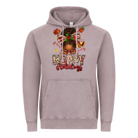 Vintage Zinc happy holidays christmas afro messy bun Vintage Hoodie - texasbilliewilder