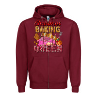 Burgundy christmas baking queen Zipper Hoodie - FaDigitalArtStudio