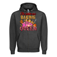 Charcoal Heather christmas baking queen Zipper Hoodie - FaDigitalArtStudio