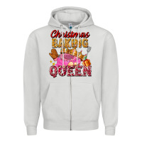 Dove Grey christmas baking queen Zipper Hoodie - FaDigitalArtStudio