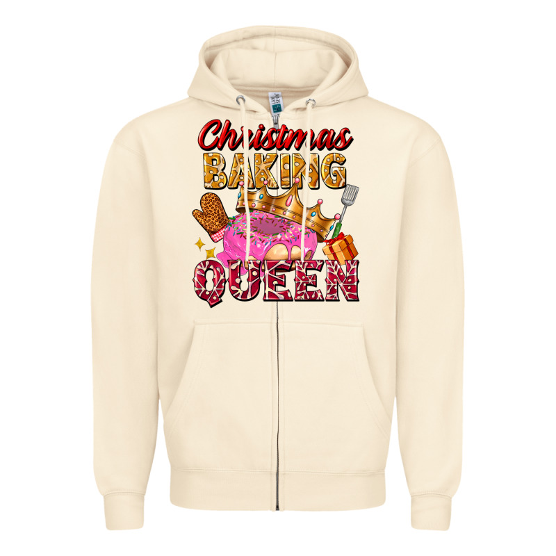 Christmas Baking Queen Zipper Hoodie by FaDigitalArtStudio | Teevron