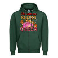 Sports Green christmas baking queen Zipper Hoodie - FaDigitalArtStudio
