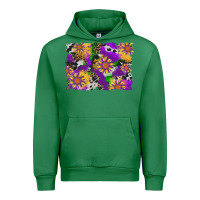 Emerald mardi gras sunflower cowhide leopard and glitter background Urban Hoodie - Artiststas