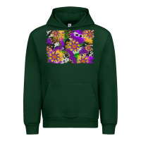 Forest Green mardi gras sunflower cowhide leopard and glitter background Urban Hoodie - Artiststas
