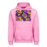 Fuchsia Pink mardi gras sunflower cowhide leopard and glitter background Urban Hoodie - Artiststas