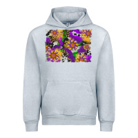 Heather Grey mardi gras sunflower cowhide leopard and glitter background Urban Hoodie - Artiststas