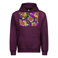 Mauve Wine mardi gras sunflower cowhide leopard and glitter background Urban Hoodie - Artiststas