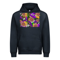 Navy mardi gras sunflower cowhide leopard and glitter background Urban Hoodie - Artiststas