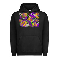 Pigment Black mardi gras sunflower cowhide leopard and glitter background Urban Hoodie - Artiststas