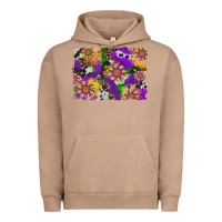 Pigment Burro mardi gras sunflower cowhide leopard and glitter background Urban Hoodie - Artiststas