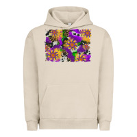 Pigment French Oak mardi gras sunflower cowhide leopard and glitter background Urban Hoodie - Artiststas