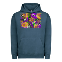 Pigment Midnight Navy mardi gras sunflower cowhide leopard and glitter background Urban Hoodie - Artiststas