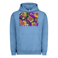 Pigment Pebble Blue mardi gras sunflower cowhide leopard and glitter background Urban Hoodie - Artiststas