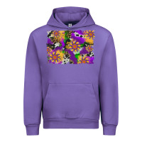 Tulip mardi gras sunflower cowhide leopard and glitter background Urban Hoodie - Artiststas