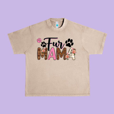 Fur Mama Urban Heavy Tee Designed By Texasbilliewilder
