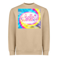Mushroom Hello Summer Tie Dye Tumbler Heavyweight Sweatshirt - CowCowDesign